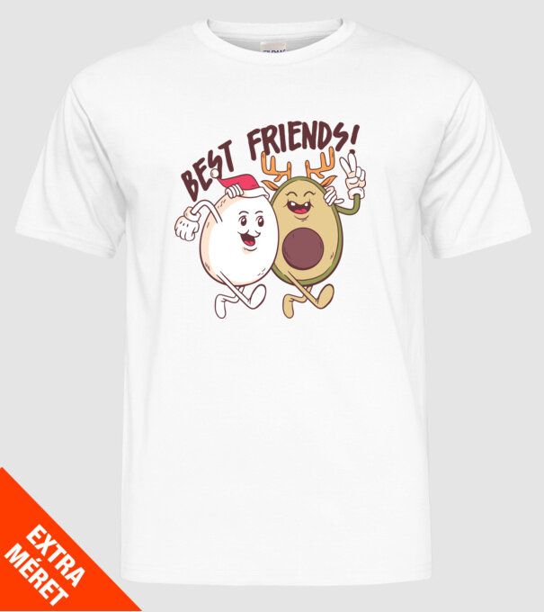 Cei mai buni prieteni vegan model alb pe tricou