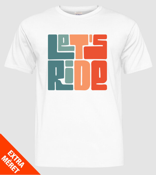 'Let''s Ride - Snowboard' model alb pe tricou