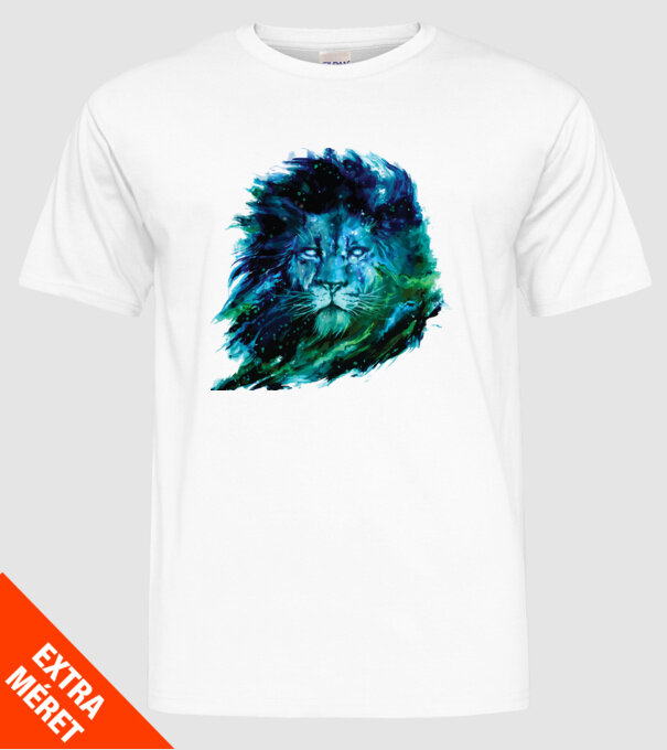 lion color splash model alb pe tricou