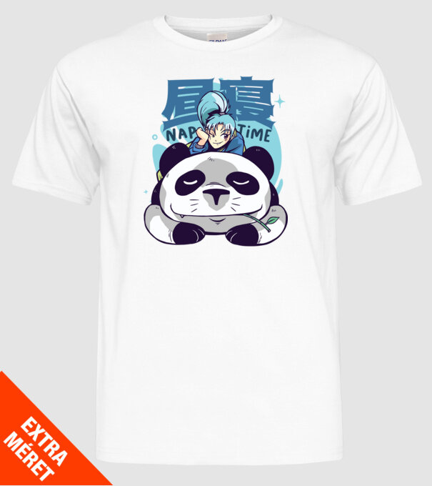 Anime Panda relaxare model alb pe tricou
