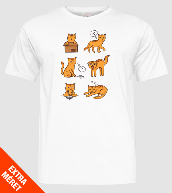 Caracteristici Pisică model alb pe tricou