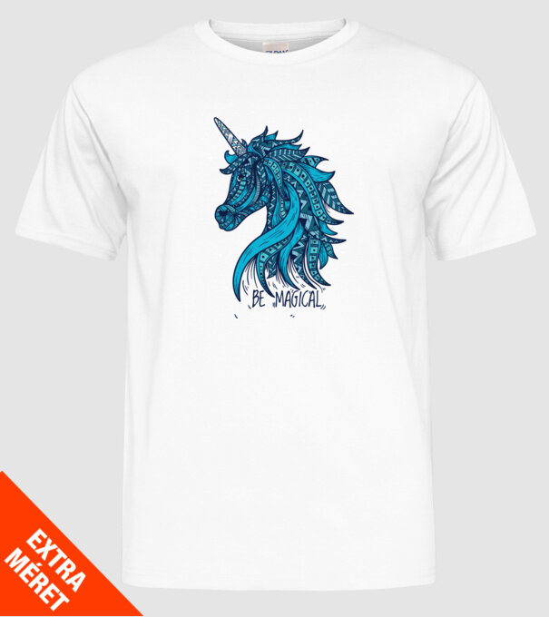 Unicorn magic model alb pe tricou