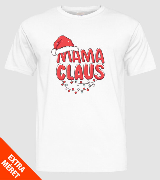Mama Claus model alb pe tricou