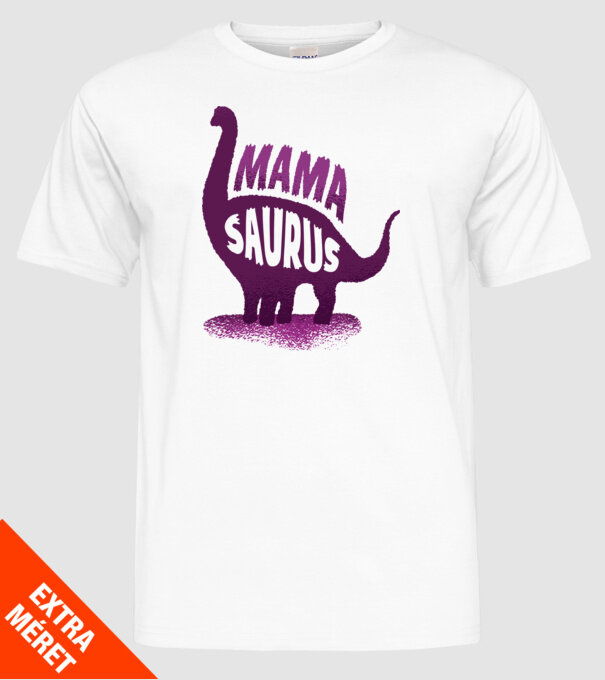 Mamasaurus model alb pe tricou