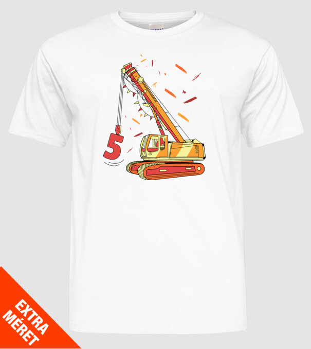 Prindere 5th Birthday model alb pe tricou