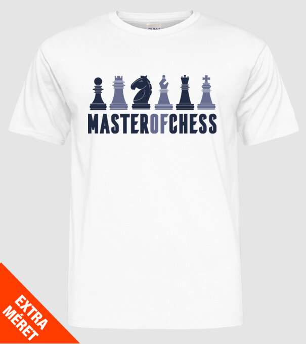 Master of Chess model alb pe tricou