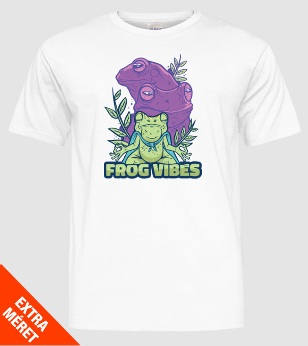 Broasca meditatoare model alb pe tricou