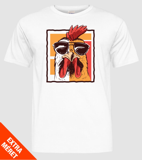 Pui cool model alb pe tricou