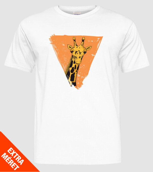 Girafă cool model alb pe tricou