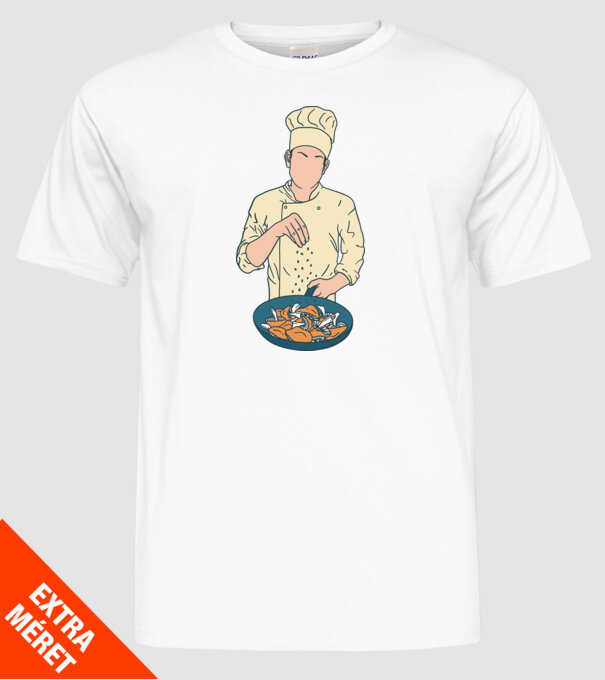 Maestru Bucătar model alb pe tricou