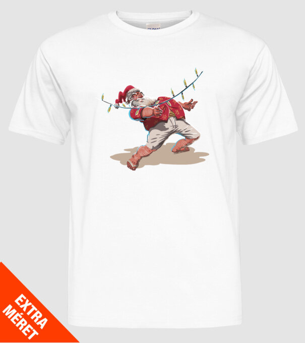 Limbo Moș Crăciun model alb pe tricou