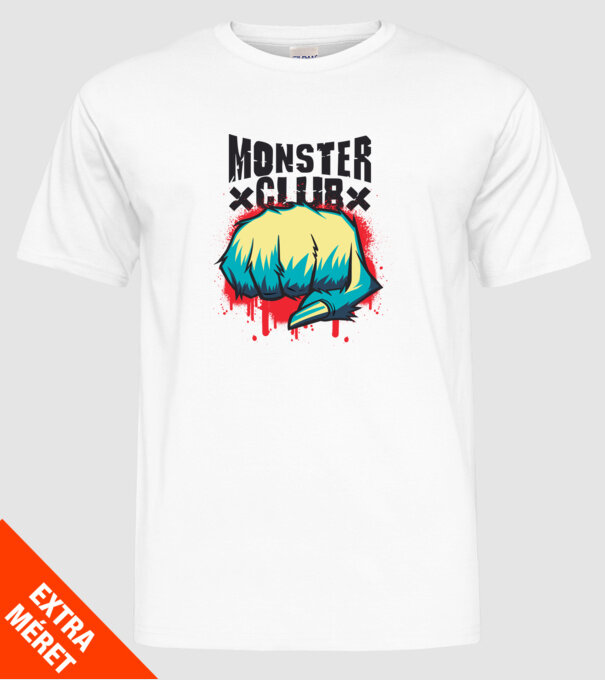 Monster Club model alb pe tricou