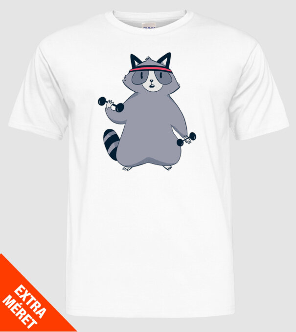 Raton antrenament model alb pe tricou