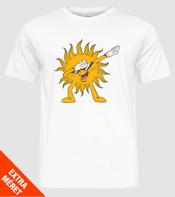 Soare DAB model alb pe tricou