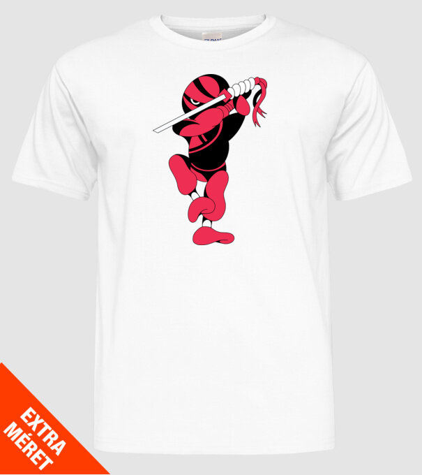 Ninja model alb pe tricou