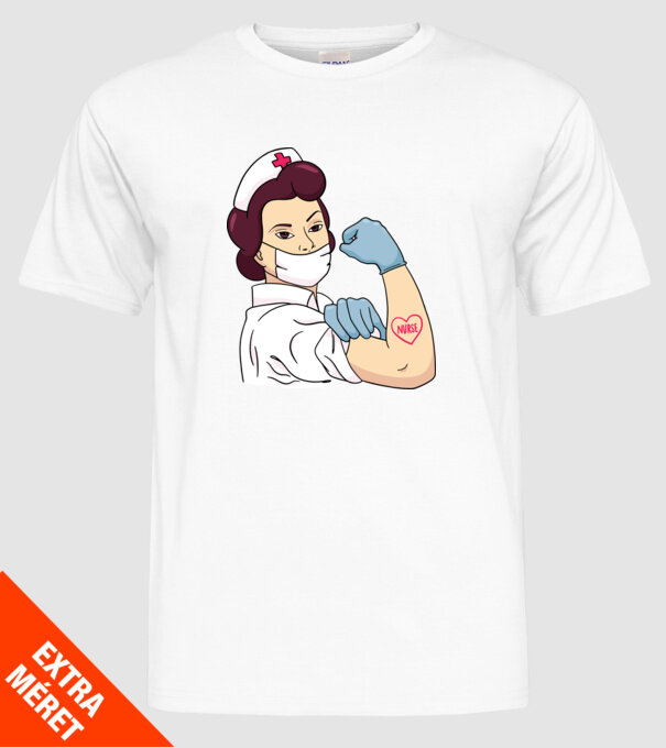 Soră Asistentă model alb pe tricou
