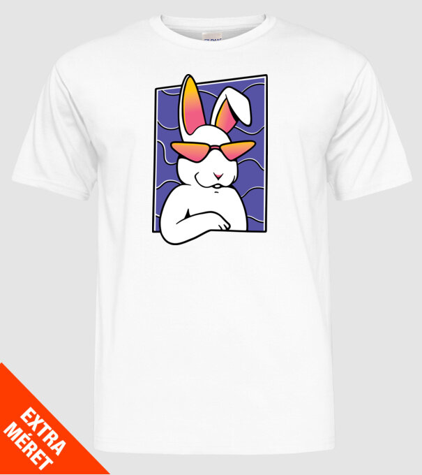Iepuraș model alb pe tricou