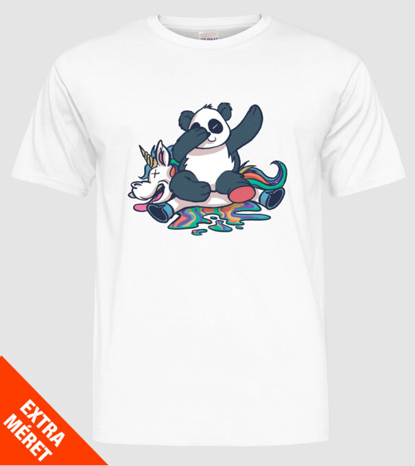 Panda DAB Unicorn model alb pe tricou