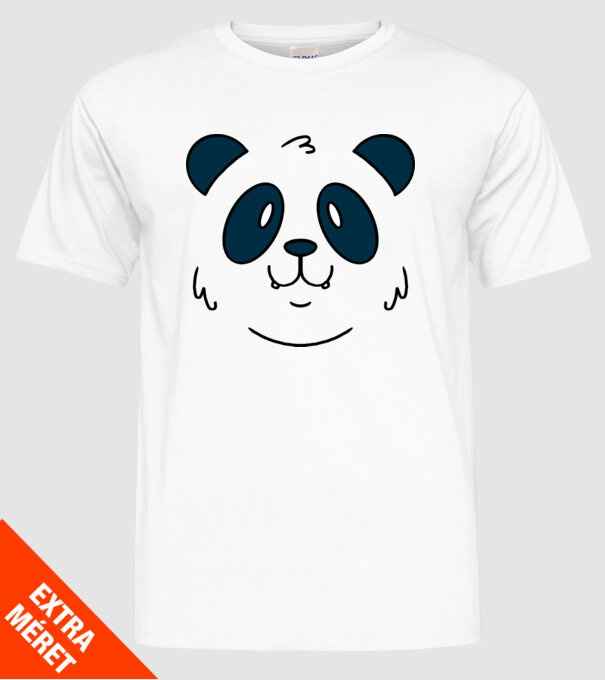 Cap de panda model alb pe tricou