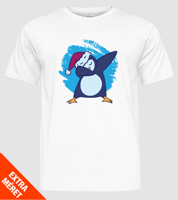 Pinguin DAB model alb pe tricou