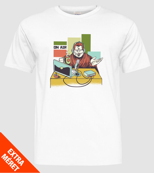 Yeti cu Radio model alb pe tricou