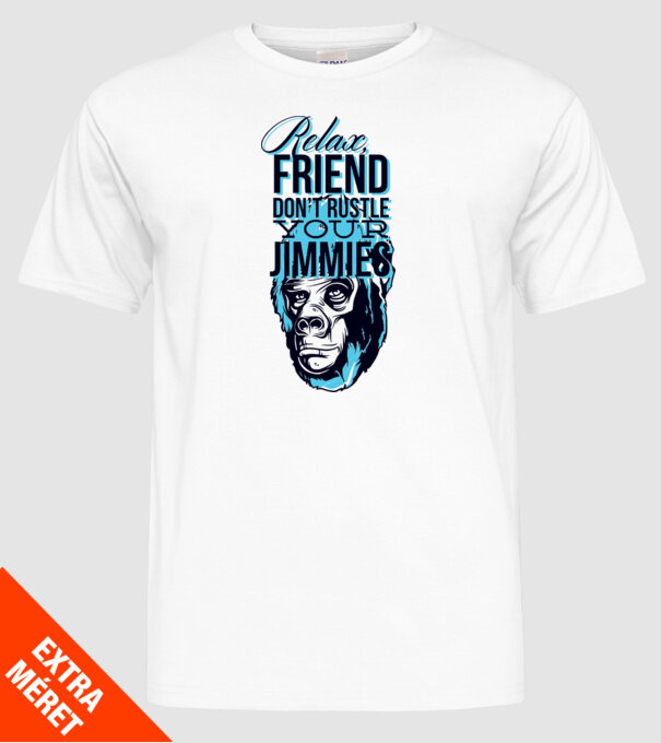 Relax Friend model alb pe tricou