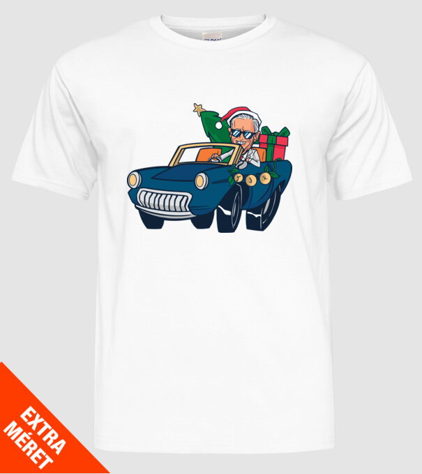 Ridin with Biden Crăciun model alb pe tricou