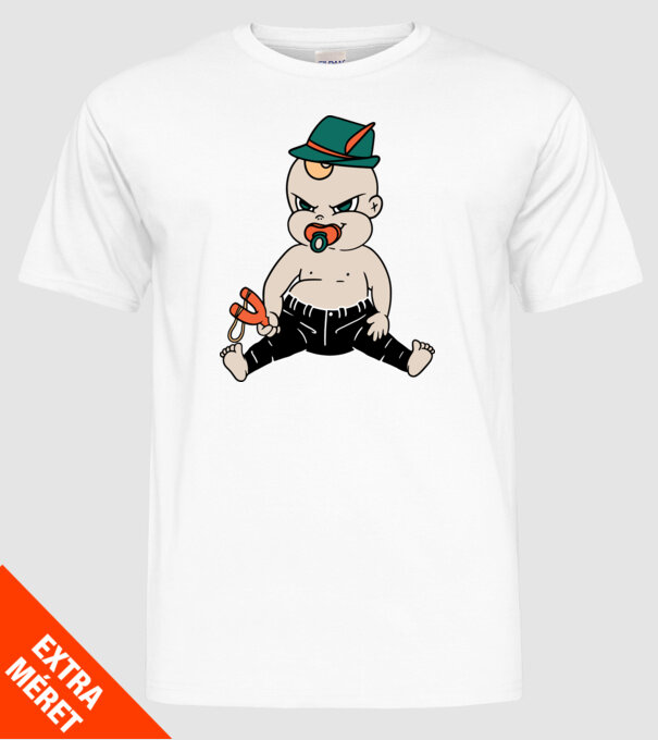 Bebe neastâmpărat model alb pe tricou