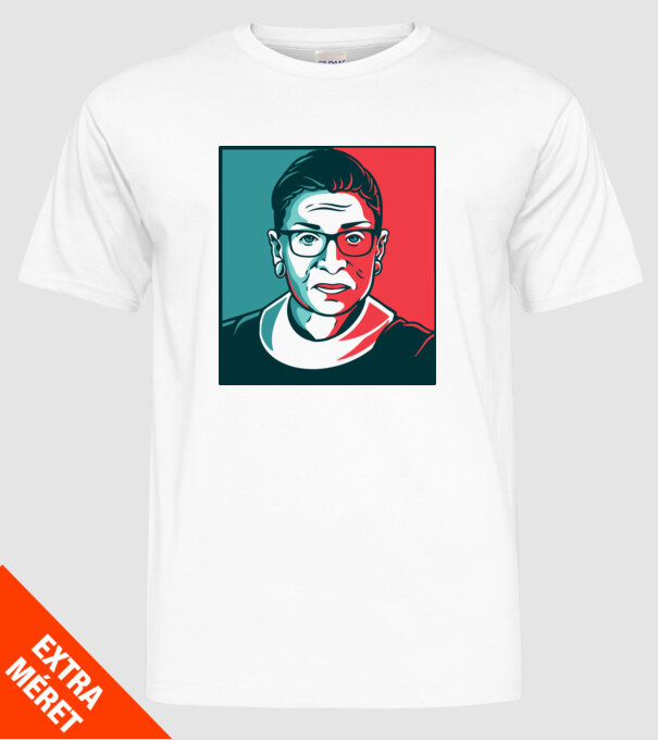 Ruth Bader Ginsburg model alb pe tricou