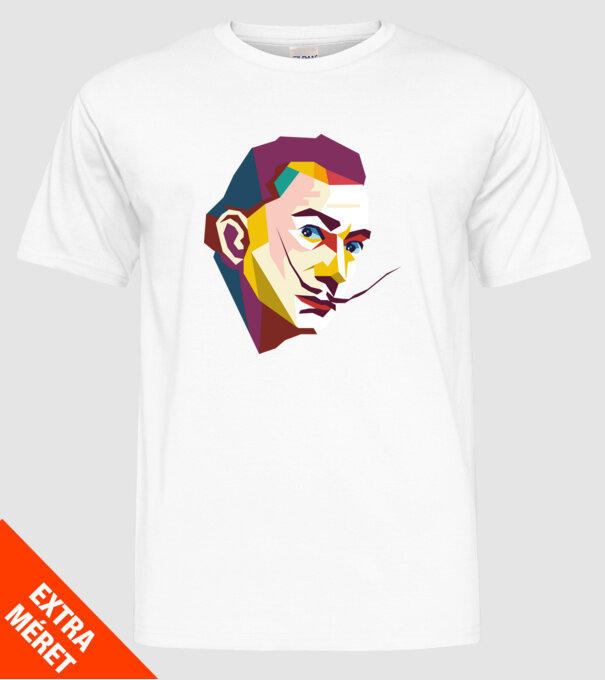 Salvador Dali abstract model alb pe tricou