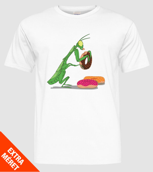 Lăcustă cu gogoașă model alb pe tricou