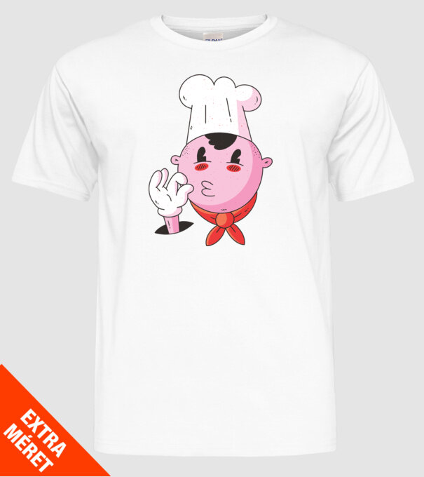 Degustare bucătar model alb pe tricou