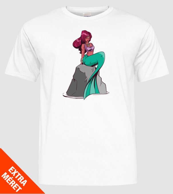 Sirenă model alb pe tricou