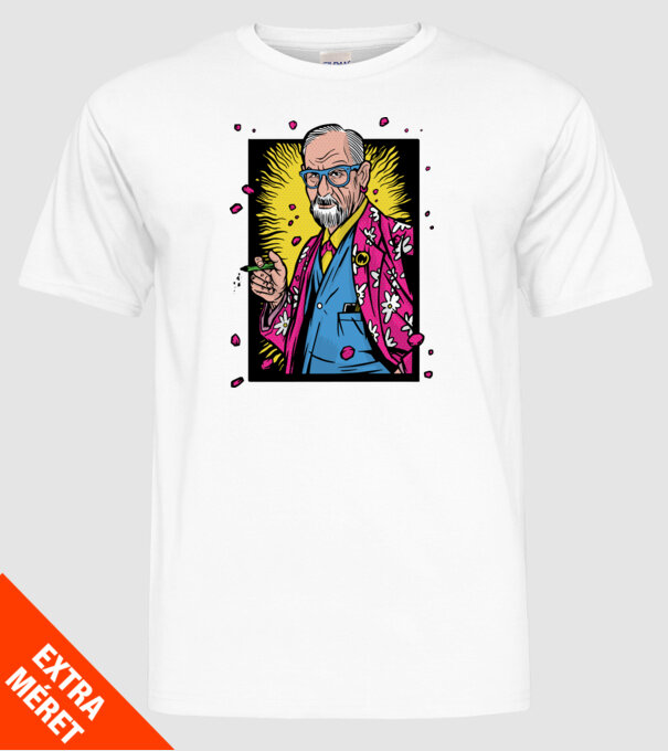 Sigmund Freud Filozof model alb pe tricou