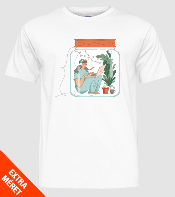 Fată Social Distancing model alb pe tricou