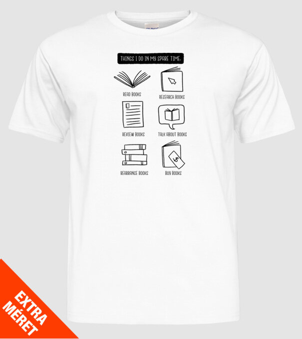 Program de timp liber - Citit model alb pe tricou