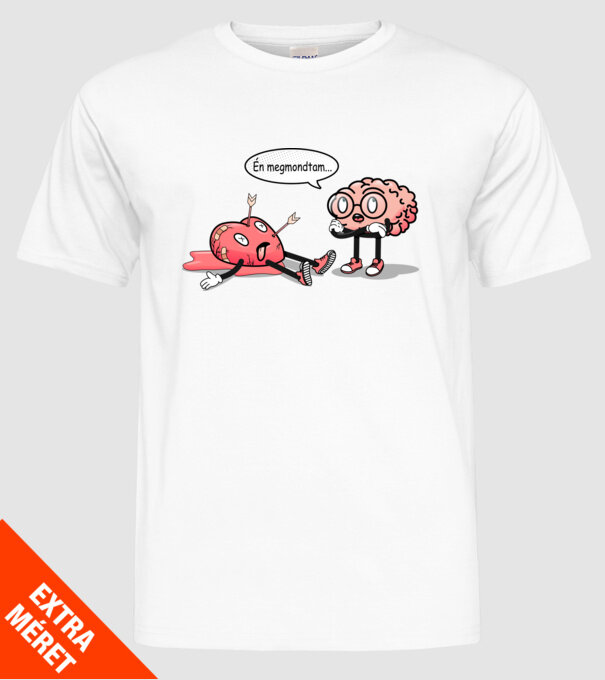 Inimă frântă - Terapie creier vs inimă model alb pe tricou