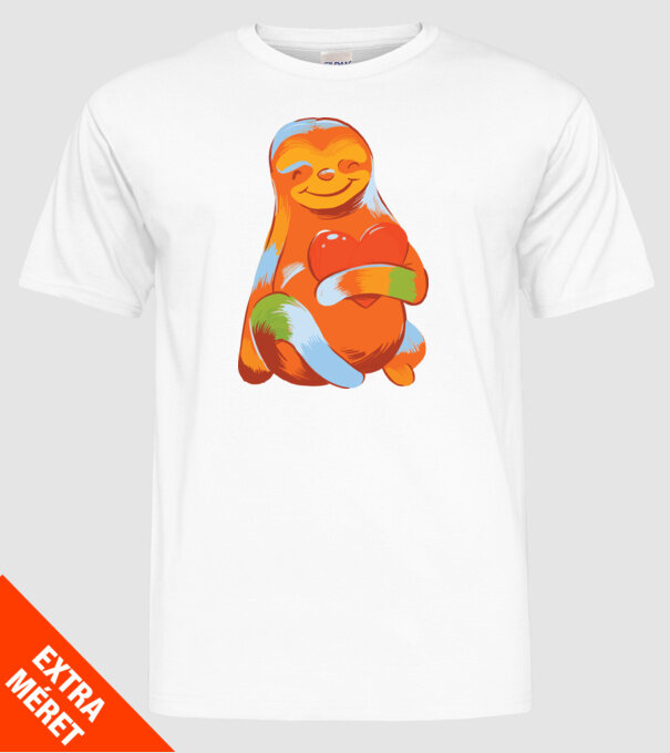 Leneș colorat model alb pe tricou