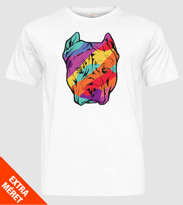 Cap colorat Pitbull model alb pe tricou