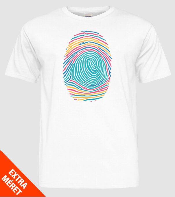 Amprentă curcubeu model alb pe tricou