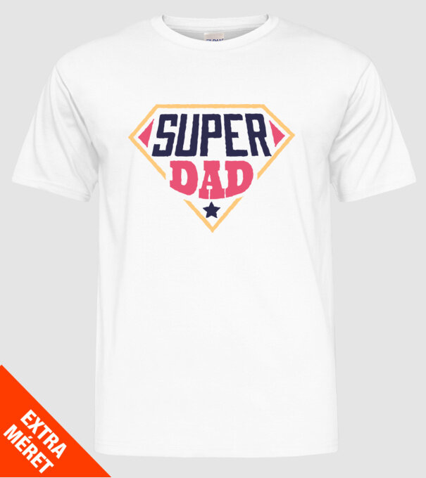 Super Tata model alb pe tricou