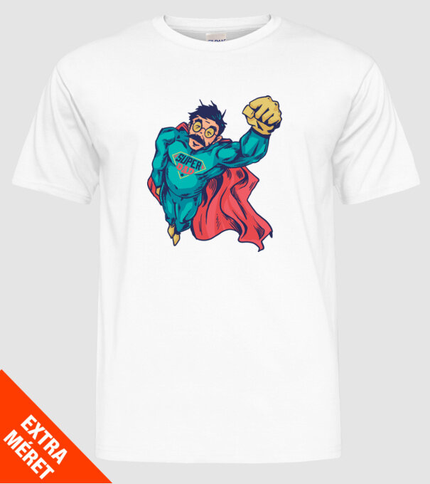 Super Tata model alb pe tricou