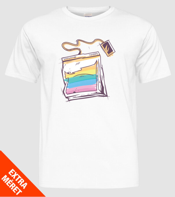 Filtru de ceai model alb pe tricou
