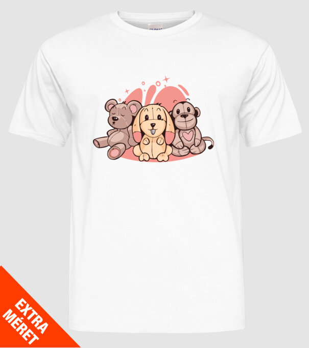 Animale Teddy model alb pe tricou