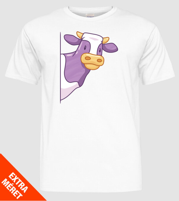 Vacă model alb pe tricou
