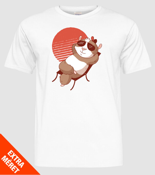 Porcușor de Guineea Relax model alb pe tricou