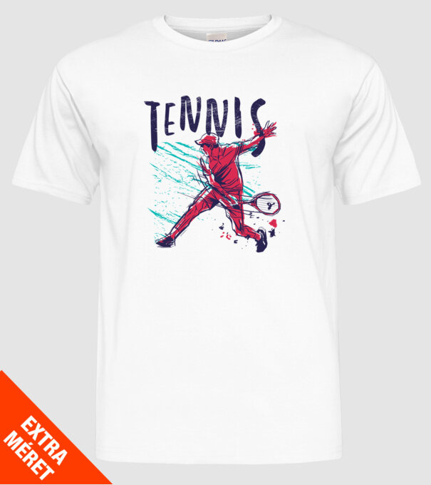 Tennis model alb pe tricou