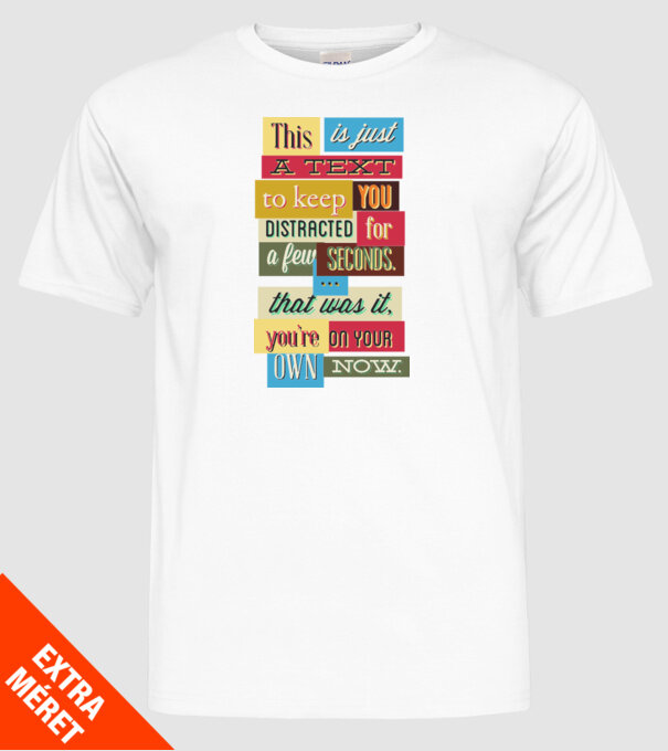This is just a text to keep you distracted model alb pe tricou