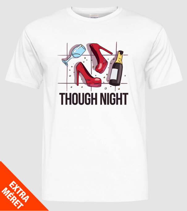 Though Night - seară grea model alb pe tricou
