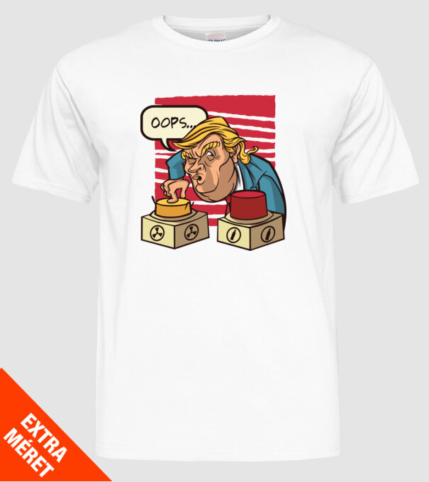 Trump Bombă nucleară model alb pe tricou